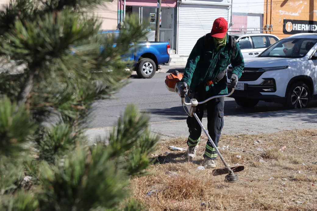 Refuerza alcalde Javier Díaz acciones de limpieza y deshierbe al sur de Saltillo