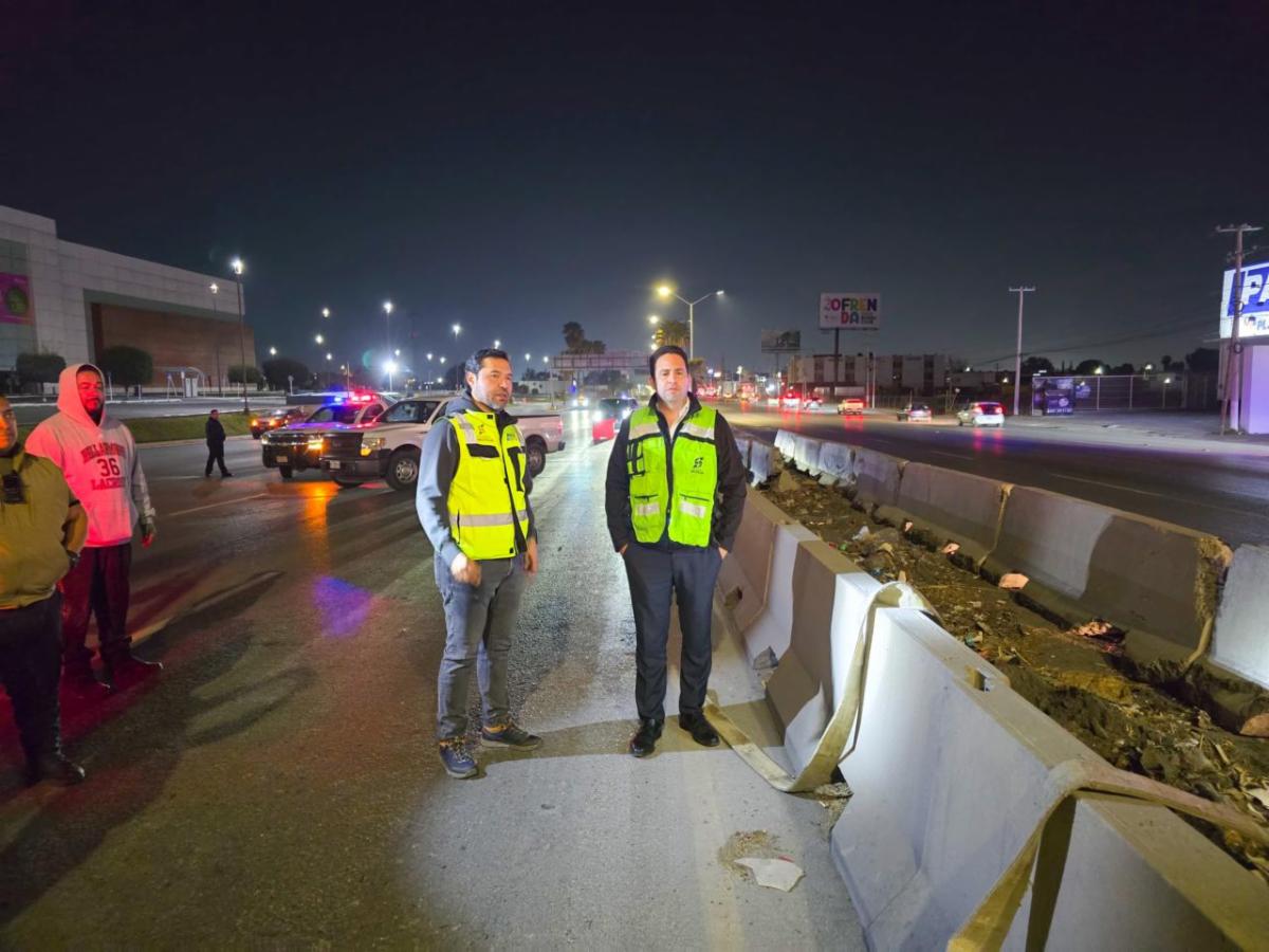 Supervisa Javier Díaz trabajos de alineación de muros de contención