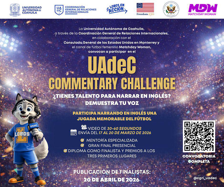 Convoca UAdeC al Reto de Narración Deportiva “UAdeC Commentary Challenge”